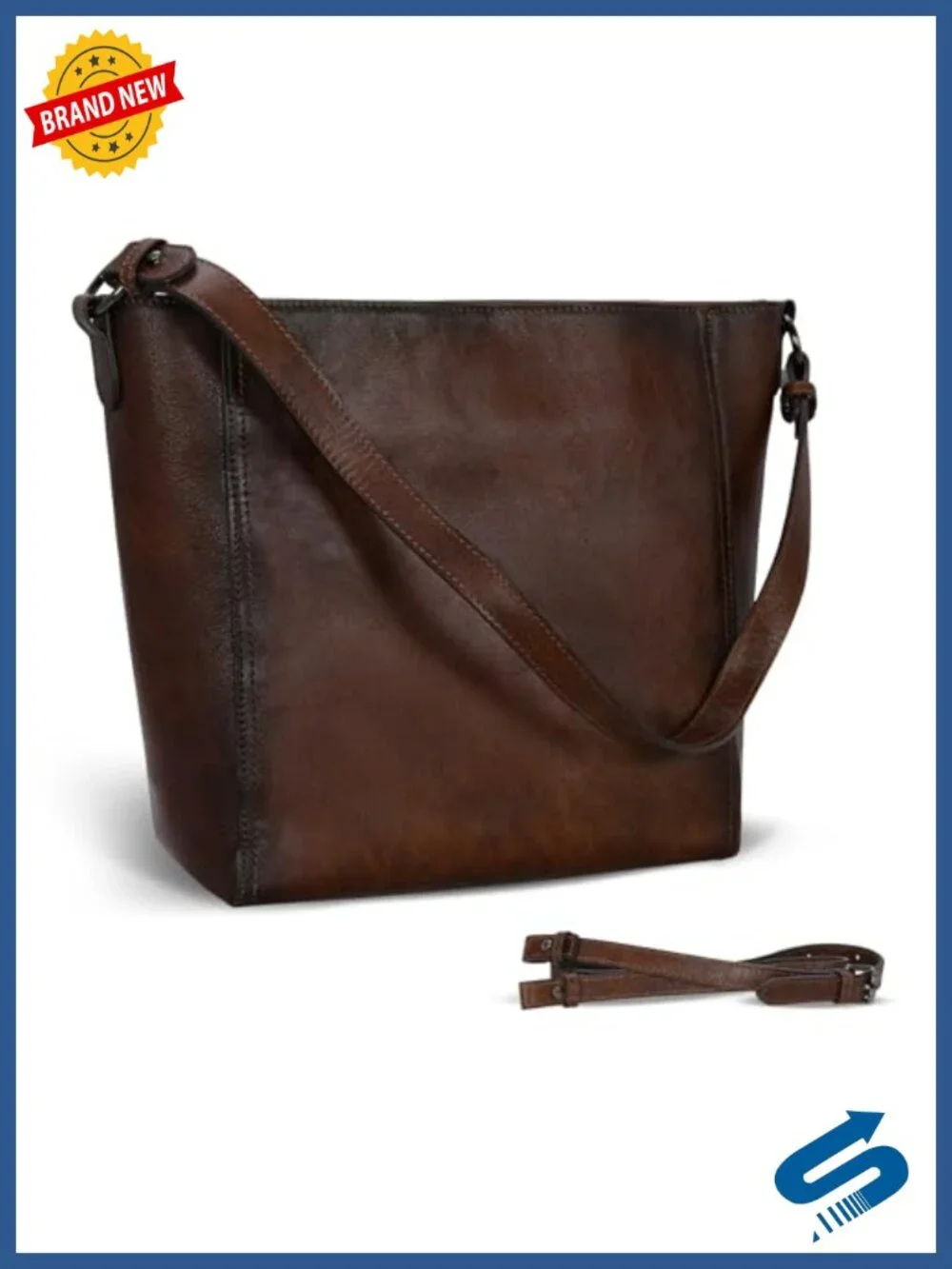 Genuine Leather Tote Bag Crossbody Satchel Medium Purses